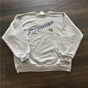 Vintage Logo Athletic St Louis Rams All Embroidered Crewneck
